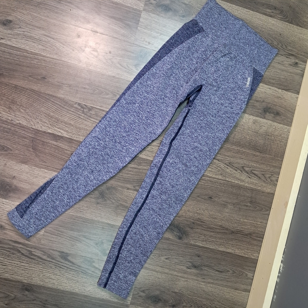Gymshark Flex High Waisted Leggings Women's No Size Tag Est. XS Blue/Grey